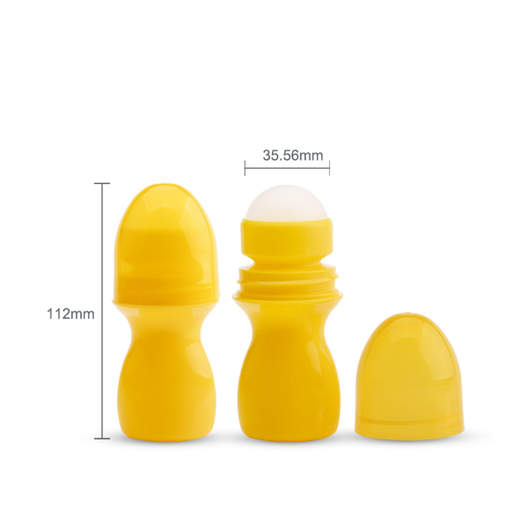 Ecológico Biodegradable Pequeña capacidad Color personalizado Barato Venta al por mayor Multifuncional Diámetro de bola de 45 ml Rollo de perfume de plástico vacío en botellas de desodorante personalizadas