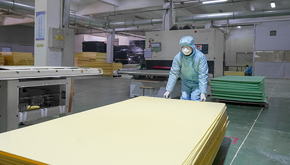 UNION Composites PVC Foam Core Board Sheet manufacturing process in DNV GL-certified facility