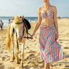 Dillad Traeth Argraffu Stripe