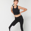 Soliede Swart Racerback Sports Bra