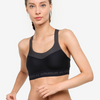 Ho&euml; Crossback Dames Sport Bra Swart