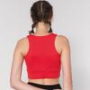 Solid Tone Racerback Sports Bra Aħmar