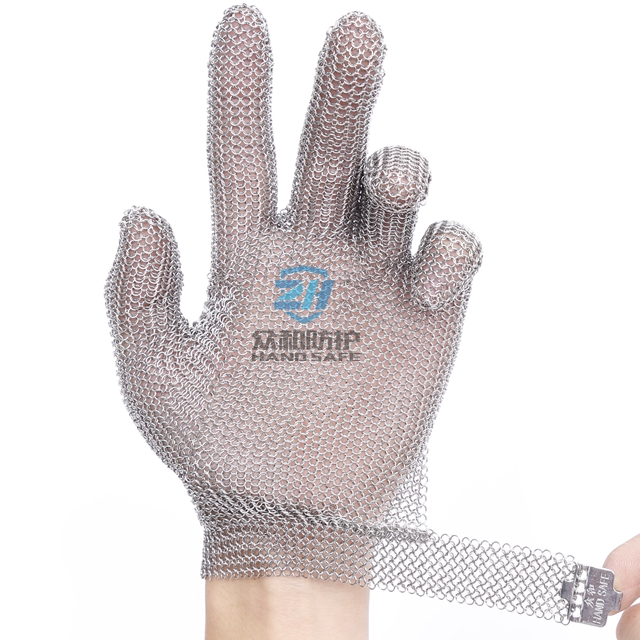 metal mesh gloves with metal hook