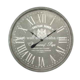 Roman Numeral Vintage Mdf Wooden Wall Clocks Custom Various Logo