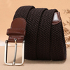 Men's canvas elastic braided belt