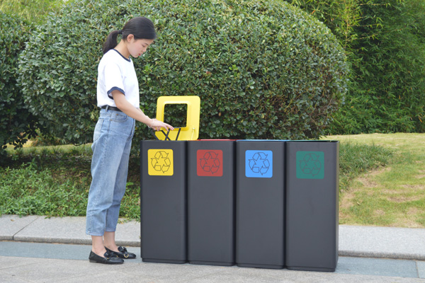 镀锌金属垃圾箱