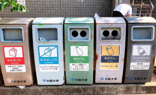 What are the types of garbage in Japan?