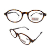 Unisex round eyewear for reading plastic frame with metal temple