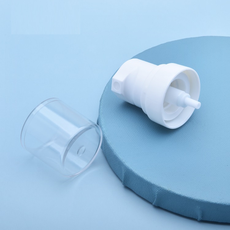 Pompe à crème en plastique avec couvercle