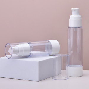 Bouteilles de pompe sans air en plastique blanc 15 ml 30 ml 50 ml 80 ml 100 ml