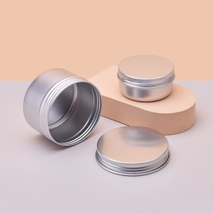 Empty Cosmetic Aluminum Jar with Lids Wholesale Jar Lids Aluminum