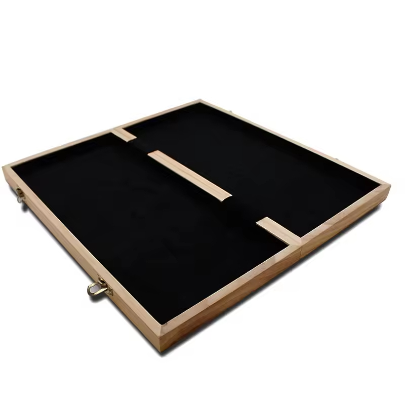  30 Years Factory 15" Wooden Chess Game Set Folding Chess Board Customization Accepted interior storage chess pieces FSC SALE.。