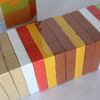 54 Pieces Colorful Wooden Tumble Tower Deluxe Stacking Game Colorful Wooden Tumbling Tower with Color Box Packing