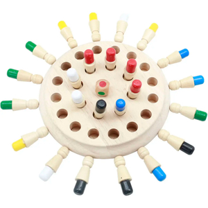 Wooden Memory Chess Game Match Stick Board Game Educational Board Games Multi Player for Kids & Adults.