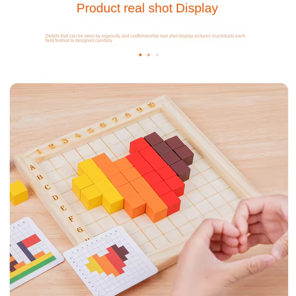  Educational Toy Puzzle A Fun and Educational Wooden Develop Color Recognition and Spatial Thinking with Colorful Cube.