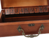 Shut The Box Dice Game Wooden Board Table Math Game with Lid 6 Dice Gift Package Classic Board Game 12 Numbers