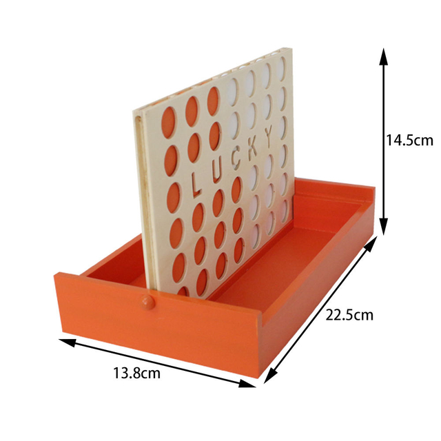  Customized Wooden 4 In a Row Game Set Connect 4 Game Board Classic Strategy Game for Adults Children Travel