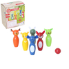 Kids Wooden Cartoon Animal Bowling Set Children Play Game Mini Bowling Ball Indoor Sports Intelligent Toys