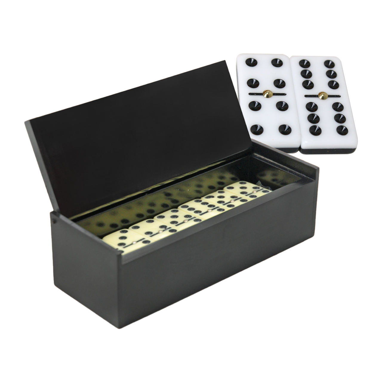  Classic Double 6 Dominoes Gift Set 28 Tiles Spinner Wooden Box Juegos de Mesa Casino Entertainment Durable Wooden Construction