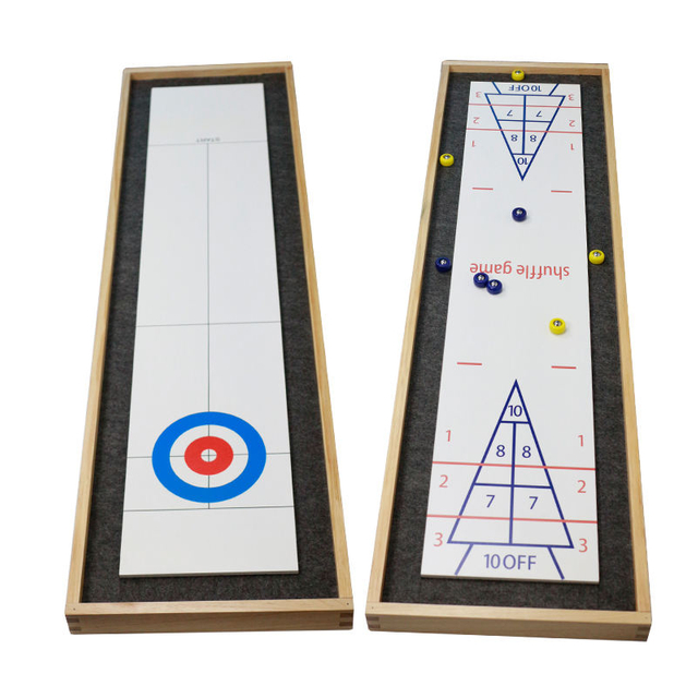  Shuffle Zone Play Carpet Indoor Outdoor Shuffleboard Game for Kids