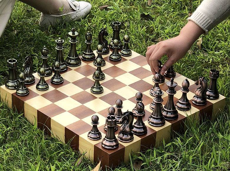wooden chess set