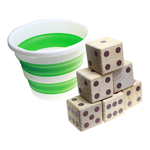 Dice Game Set for Adults, Kids, Families - Outdoor Wooden Dice Games Sets - Fun, Interactive Clean Family Games