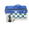 Roll Up PU leather Chess / checker Travel Game Set with wood or plastic chess pieces & carry bag