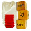 Wooden LCR Left Center Right Dice Game with 24 Chips for Outdoor Or in Door Game