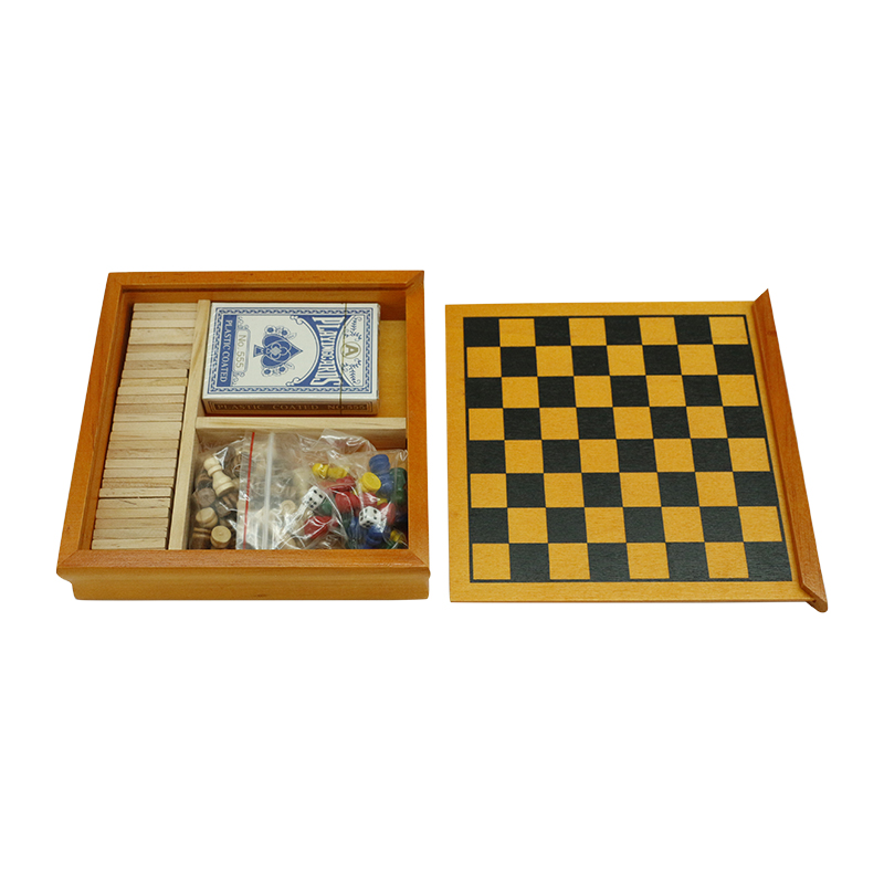 5 in 1 Fast Sling Puck Game Set Multi Function Wooden Winner Board Game Chess Checkers Backgammon for Kids Educational Toys
