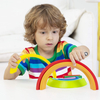 Rainbow Stacker - Wooden Rainbow Stacking Toy Pack of 12. Rainbow Blocks for Kids, Large Size Stacking Blocks with 7 Vibrant Colors