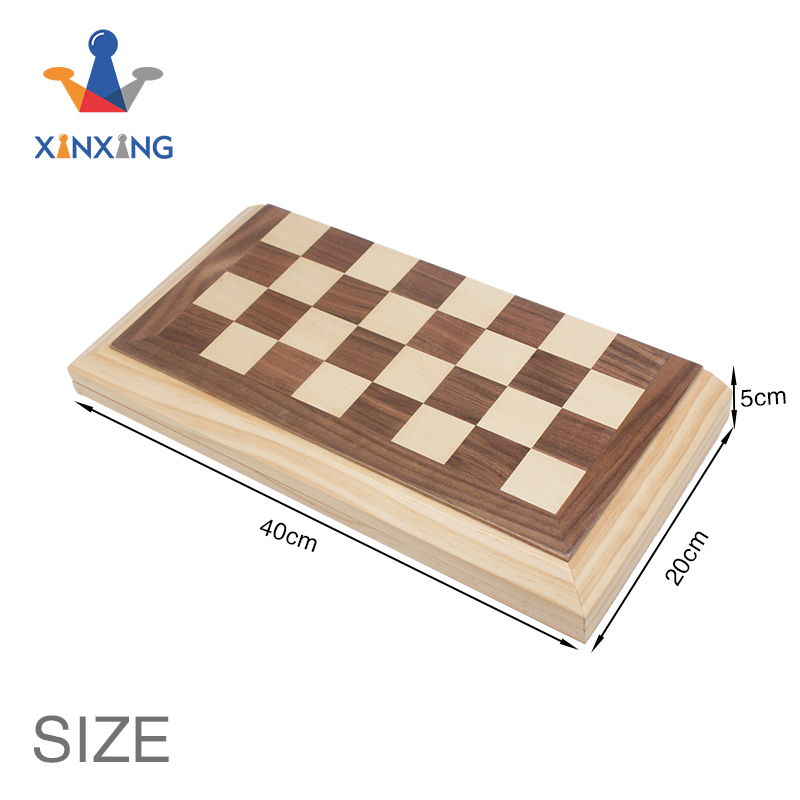 15' large chess sets with wooden inlaid