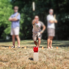 Solid wooden kubb game Viking Chess with Red Head for Outdoor Game