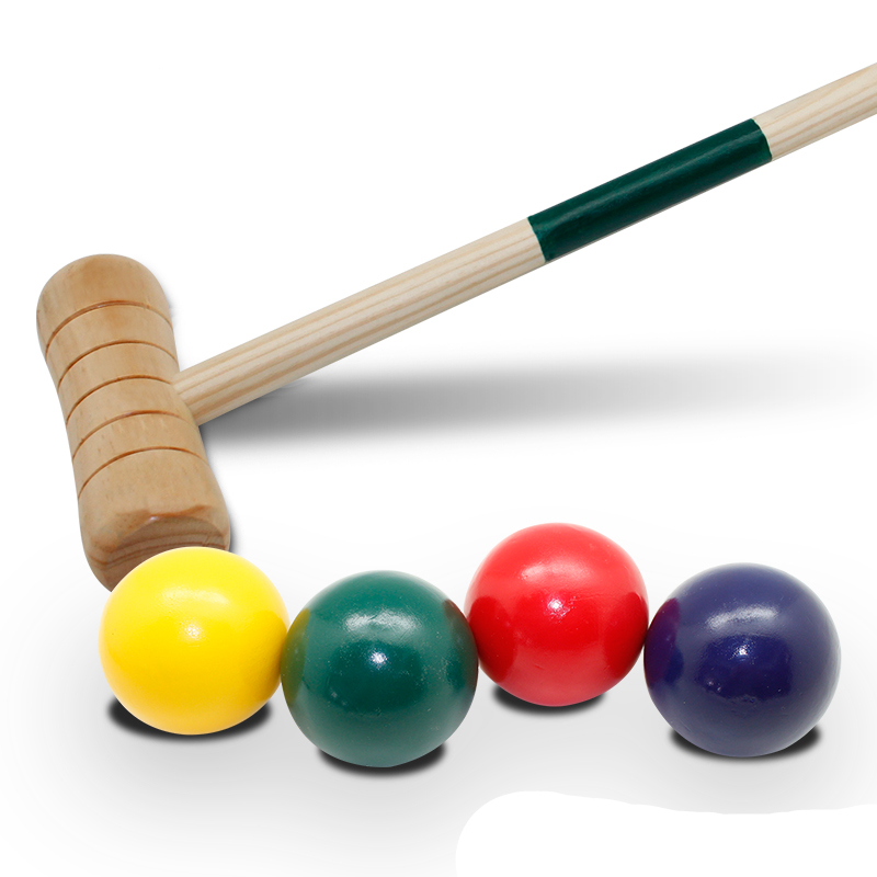 Backyard Games Wooden Croquet Set 6 Player Wood Croquet Game Set for Outdoor Sport