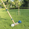 Six-Player Croquet Set with Wooden Mallets, Colored Balls, Sturdy Carrying Bag for Adults &Kids, Perfect for Lawn,Backyard,Park And More.