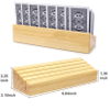 Customizable Size Anticorrosion Pine Wood Playing Card Holder Card Holder Portable Name Card Holder Stand