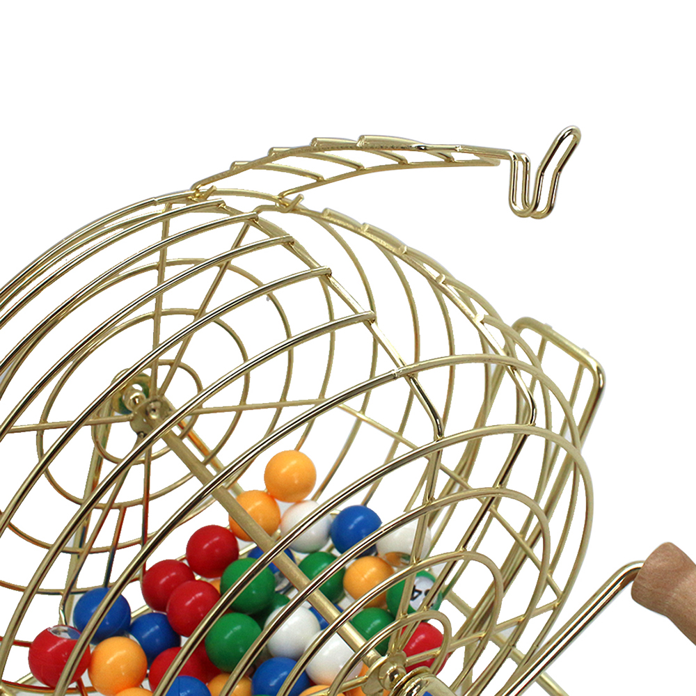 8inches Metal Bingo Cage Set with Gold Color Options And 29cm Height Cage Only
