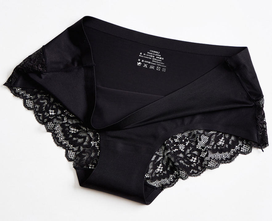 Ladies Sexy Satin Ice Silk Underwear Women Sexy briefs Seamless Lace Panties women's panties woman underwear