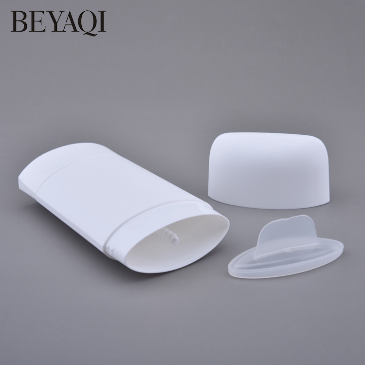 Contenedor De Barras Desodorantes Vacías De Gel Plástico Oval 50g, Contenedor De Barras Desodorantes De Cosméticos Negros De Plástico