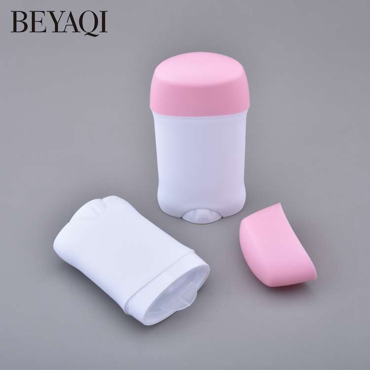 Barra De Desodorante Biodegradable Personalizada Rellena El Contenedor Vacío 30g 50g 75g Barra De Contenedor De Desodorante Vacío De Torsión Blanca Ovalada