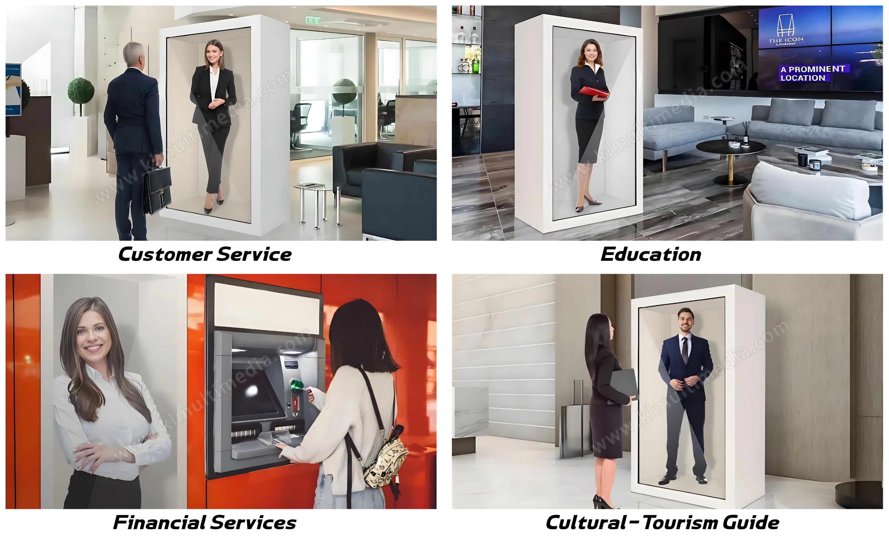 شاشة عرض بشرية رقمية بتقنية الذكاء الاصطناعي