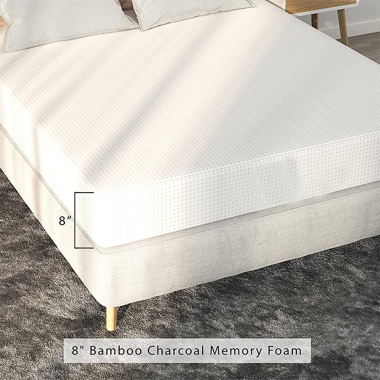 Luxury Bolster King Size Memory Foam Mattress Blended with Bamboo Charcoal