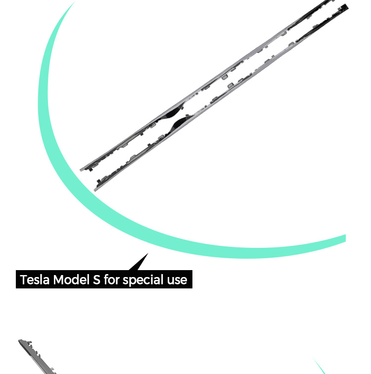 تنورة جانبية من طراز Tesla Model S بحلية من الكروم