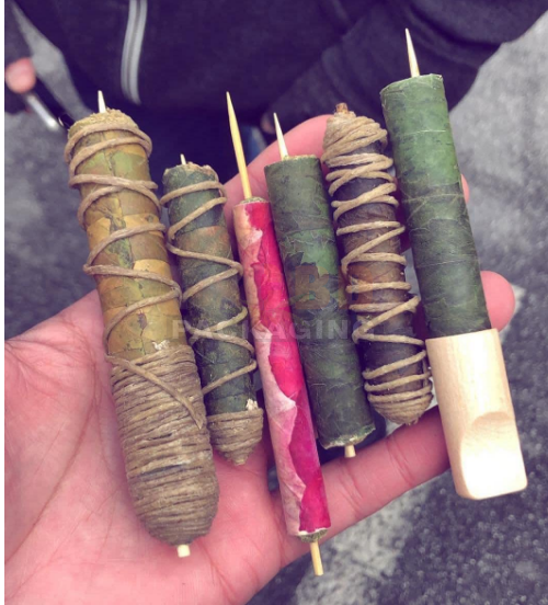 Wood Or Glass Corn Husk Tips Filter 11*38mm Branded Logo Preroll Cigar