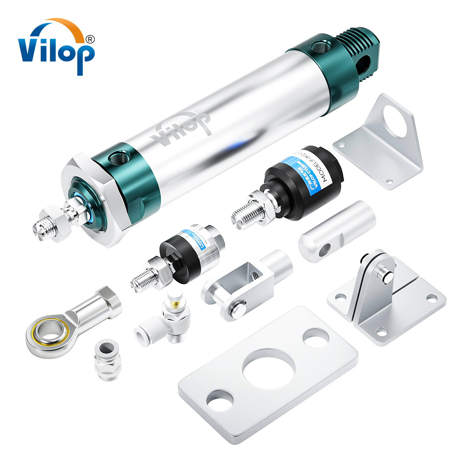 MAL Series Mini Pneumatic Cylinder Aluminum Alloy Double Acting Pneumatic Linear Actuator Pneumatic Parts