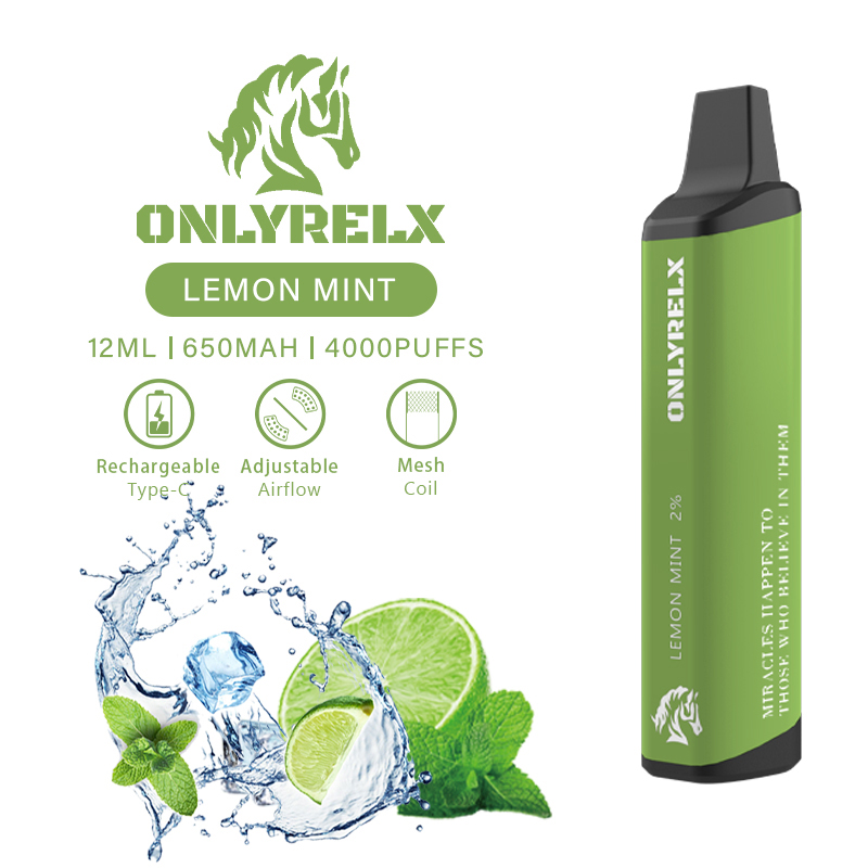 Onlyrelx Hero4000 Lemon Mint Vape Pen