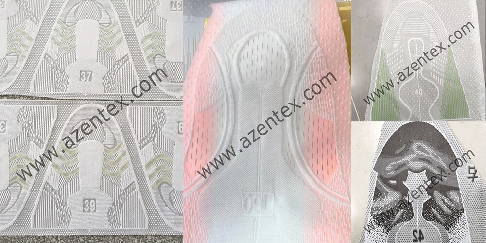 dise&ntilde;o de zapato de punto jacquard por urdimbre