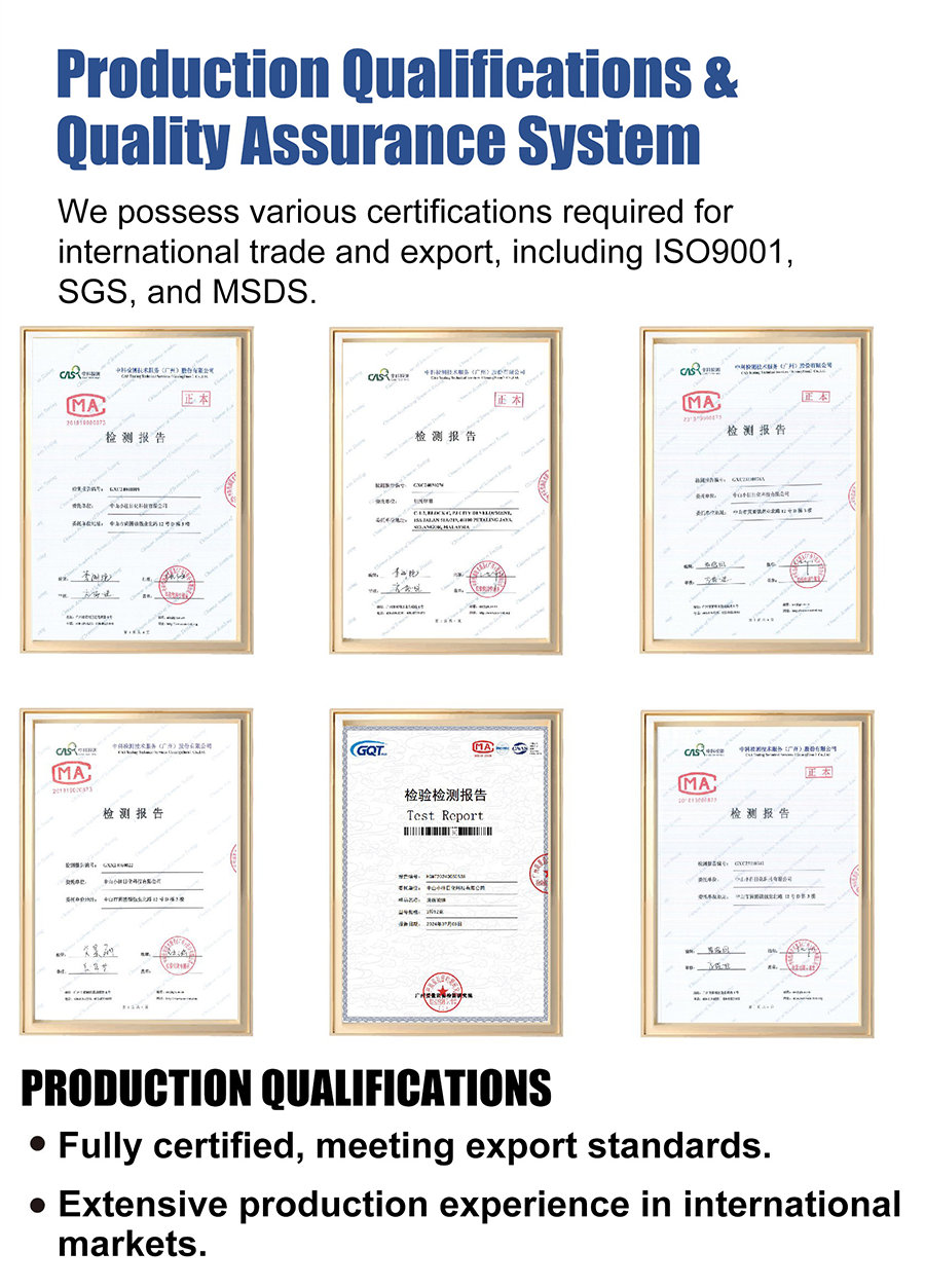 Produktionskvalifikationer og kvalitetssikringssystem
