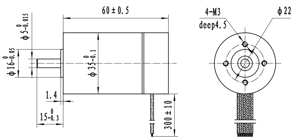 DC fır&ccedil;asız motor SLT3560 &ccedil;izimi