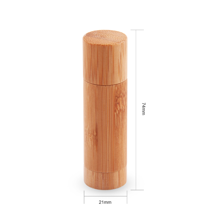 Tubos Chapstick bálsamo labial atacado novo design logotipo personalizado vazio DIY bambu 3,5 ml tubos de bálsamo labial biodegradáveis