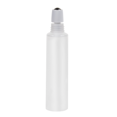 Rouleau simple en plastique cosmétique sur Tubes à billes pour emballage de crème pour les yeux de Massage Tubes PE à presser vides avec applicateur en métal